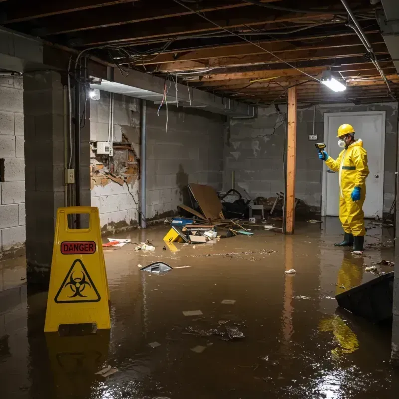 Flooded Basement Electrical Hazard in West Point, NY Property